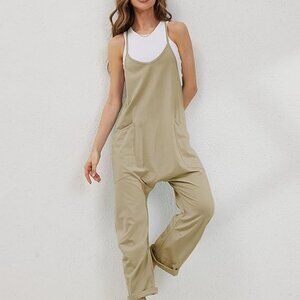 Large Cream/Tan Casual Jumper with pockets